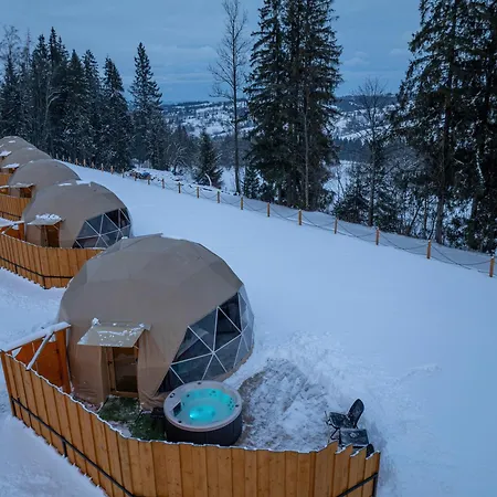 אוהל מפואר Diamond Glamp & Jacuzzi - - Widok Na Gory